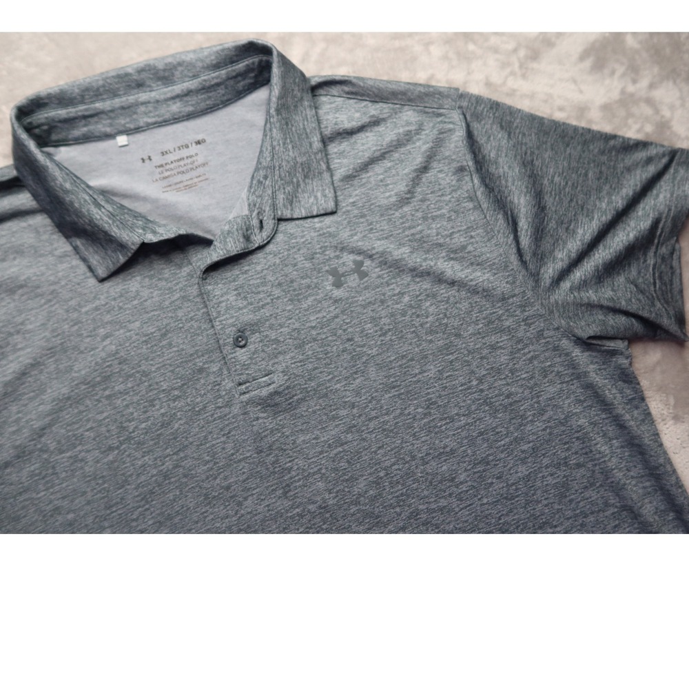 Under Armour Men's 3XL Gray The Playoff Polo Shirt Loose‎ Fit Golf Casual